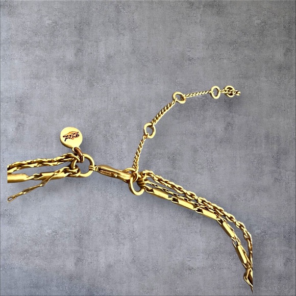 14 K GP triple necklace Nature inspired - Picture 4 of 4